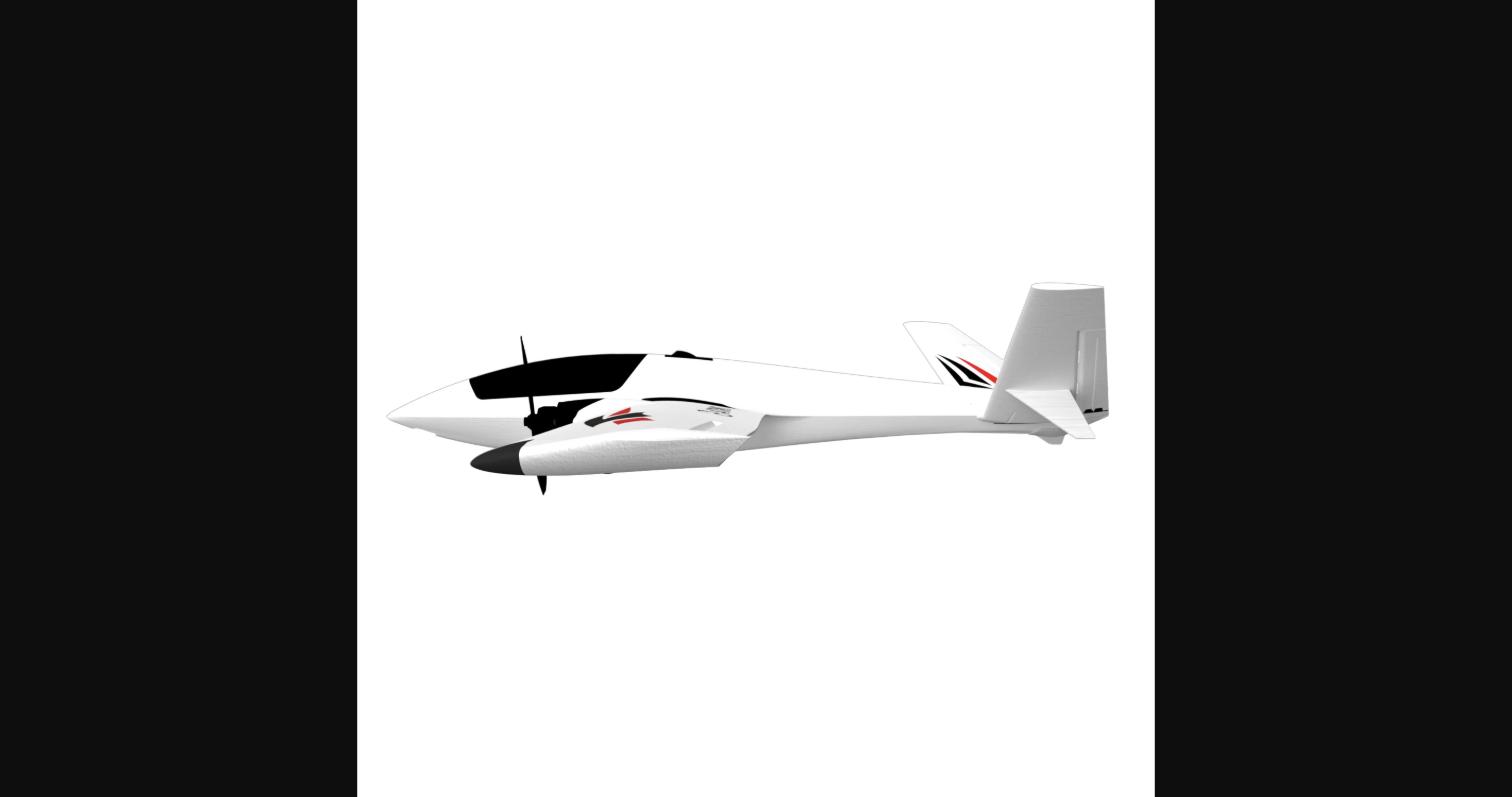 The AtomRC Swordfish in flight — 1200mm wingspan EPP fixed-wing aircraft with clean aerodynamic profile suited to long-range FPV cruising and autonomous navigation missions.