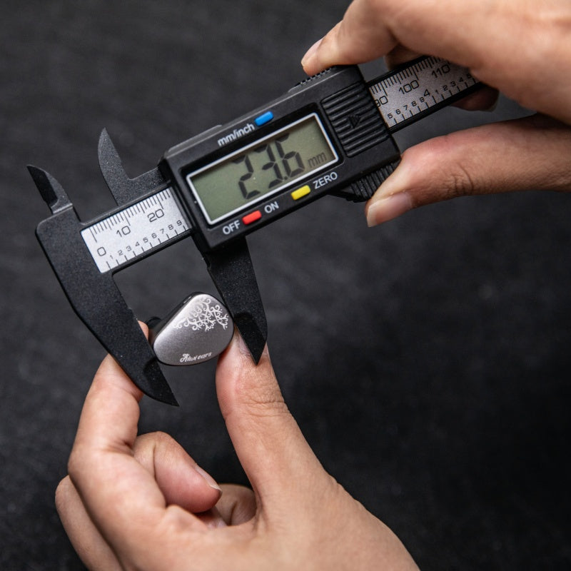 A real caliper measurement of the shell, part of Kiwi Ears' own published build documentation