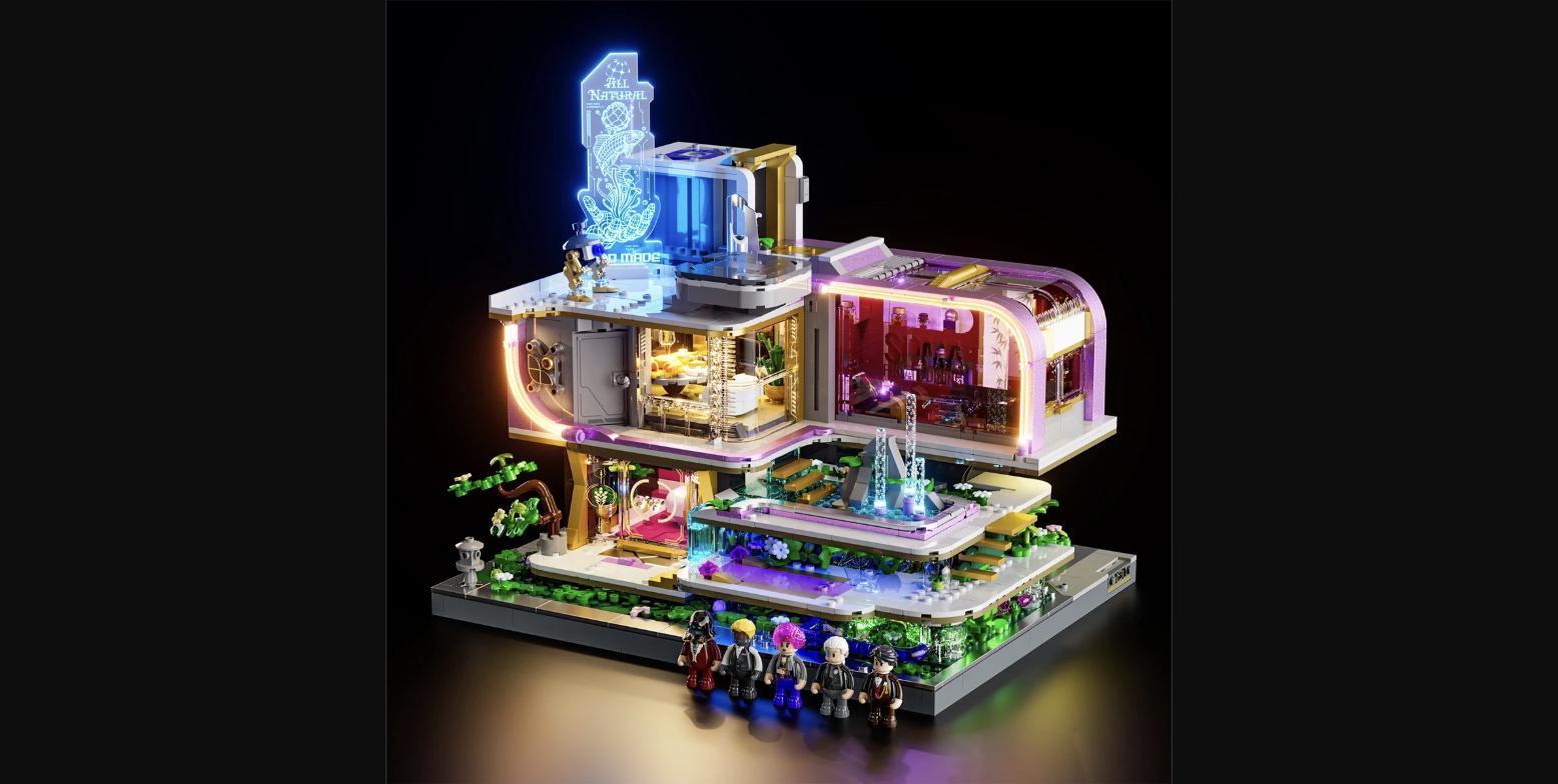 LumiBricks Neon Elite Lounge Review: 2167-Piece Cyberpunk Set with 18 LEDs at $139.99