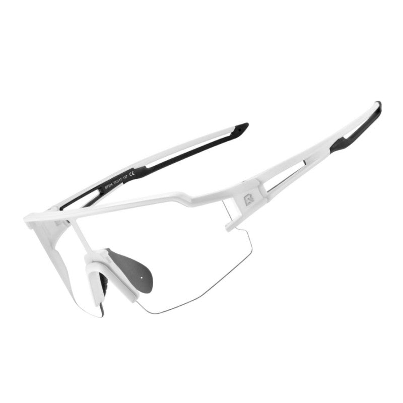 The half-frame design keeps the lens unobstructed below the eye for clearer downward sightlines — useful for reading a bike computer or checking your front wheel on technical terrain