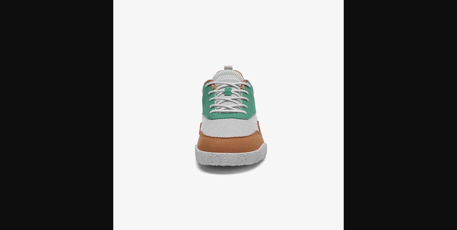 Saguaro Journey I barefoot sneaker — front view showing the wide toe box design and mesh-and-suede-microfiber upper with natural rubber outsole.