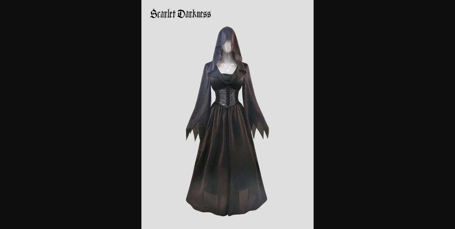 Scarlet Darkness Gothic Vampire Coat Dress Review: Hooded Maxi at $67.99