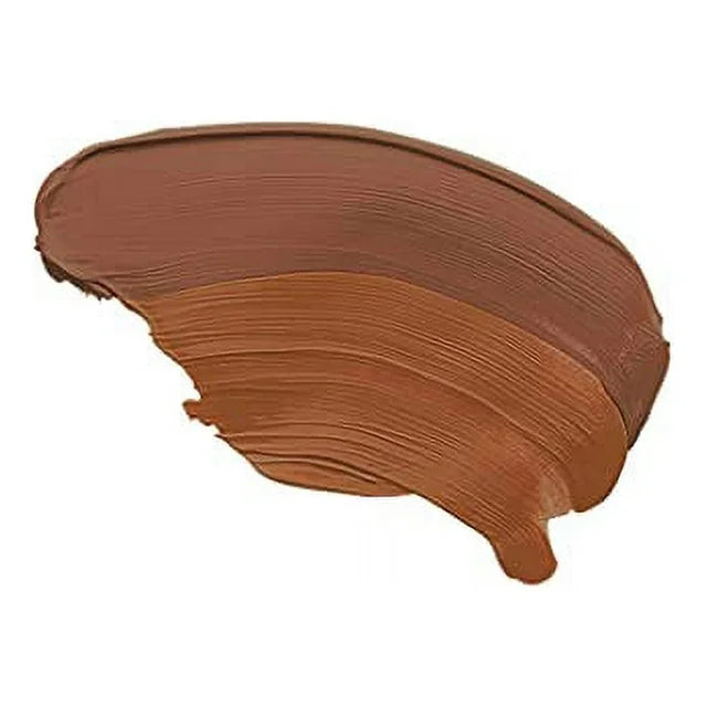 A swatched close-up of the two connected shades blended together, showing how the duo transitions from the darker contour tone into the lighter base tone